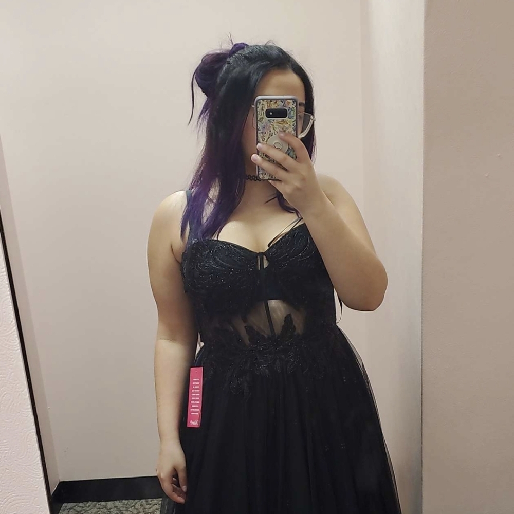 Alora Rhinestone Embroidery tulle ball gown elopement prom homecoming Corset